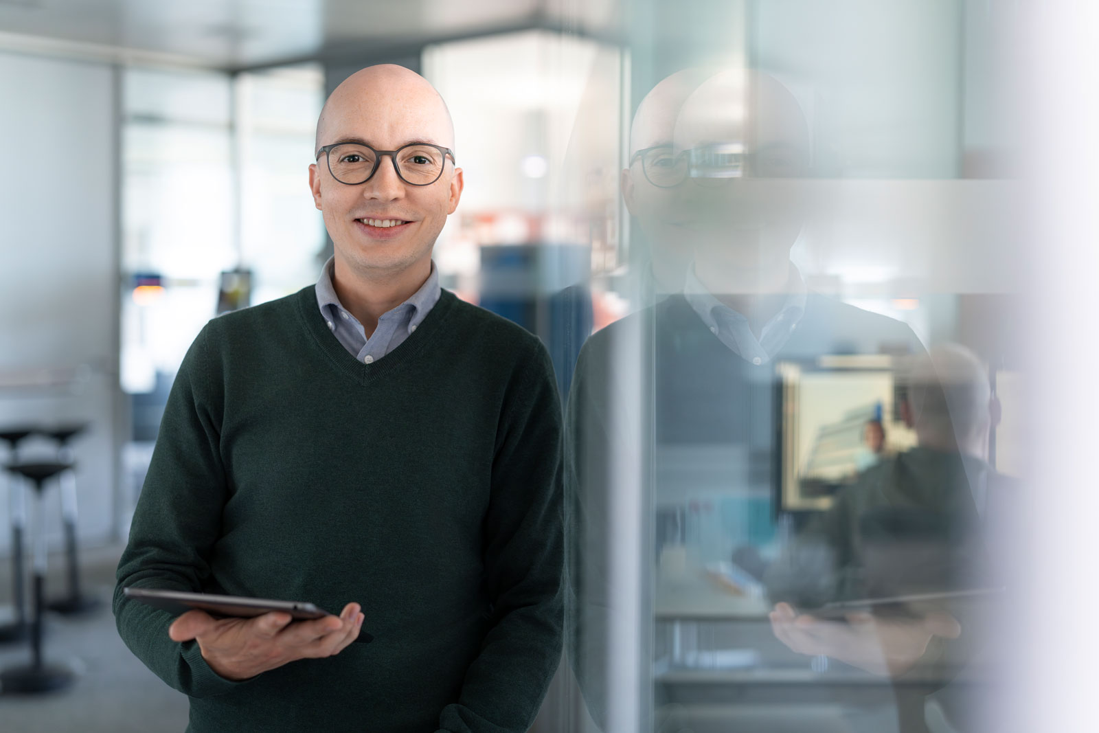 Our colleague Phillip at the Essen site