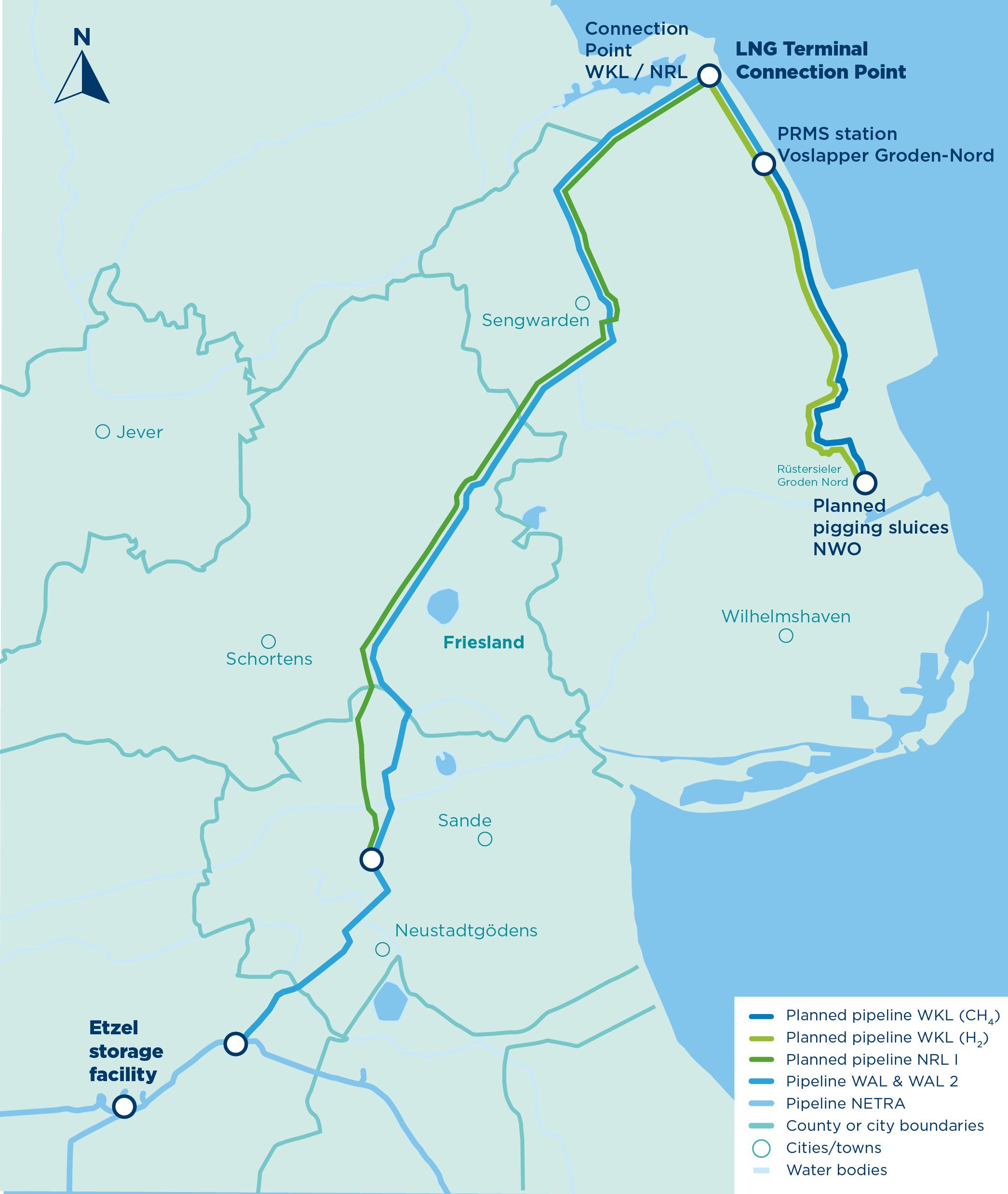 Map of the pipeline section